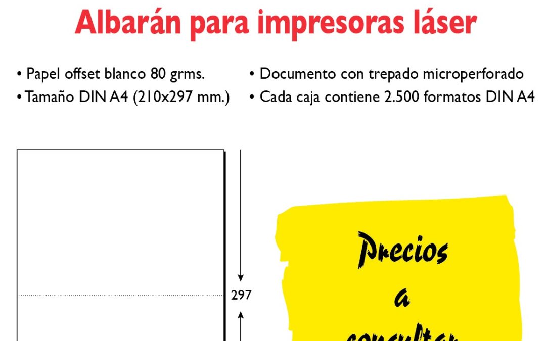 ¡OFERTA ESPECIAL! papel din A4 microperforado por la mitad.