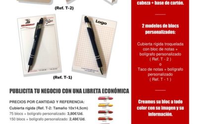 Bloc de notas + Bolígrafo personalizados!