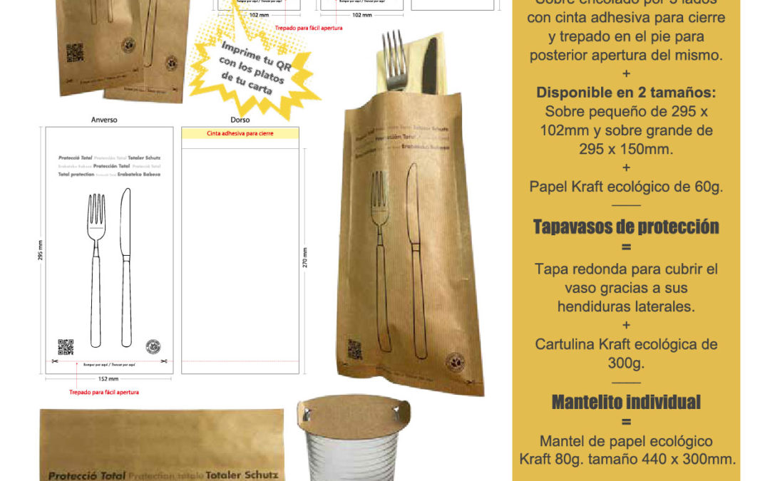 ¿Quieres proteger tus cubiertos y vasos del exterior? Belengraf te da la solución con sus sobres y tapavasos!