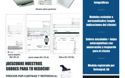 Sobres de reparación para joyerías, ópticas y centros fotográficos!